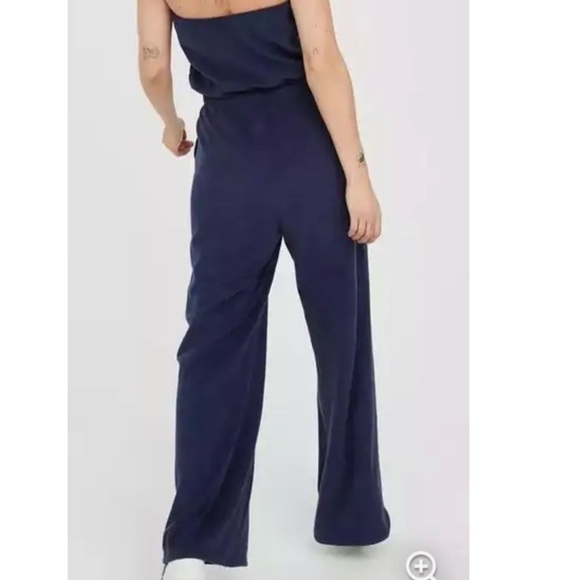 Aerie,Strapless Jumpsuit Stretchy Gauze, Perfect for Layering,DarkNavy/black, XS - Picture 4 of 12